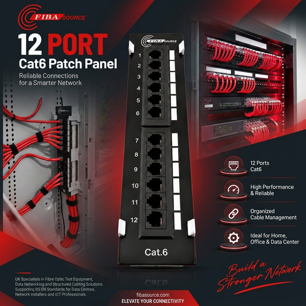 FIBAsource 12 port Cat6 Patch Panel