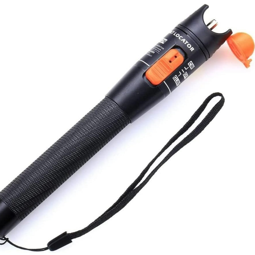 10mW Visual Fault Locator for identifying breaks and bends in fibre optic cables, available at FIBAsource. Solo