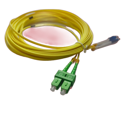 10m sc - lc single mode duplex Fibre Optic Patch Cord for efficient data transmission, available in multiple lengths at FIBAsource