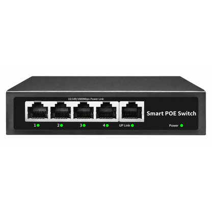 5 Port Smart POE Switch, 10/100/1000, BT04G-4+1GE