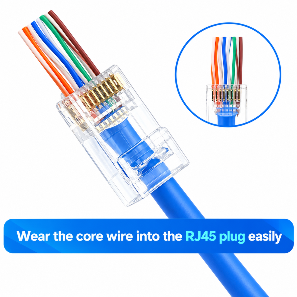 RJ45 Connector CAT6, Cat5E/Cat5 20 Pack