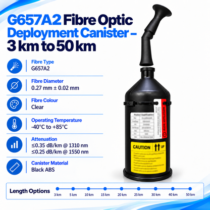G657A2 Fibre Optic Deployment Canister – 3 km to 50 km