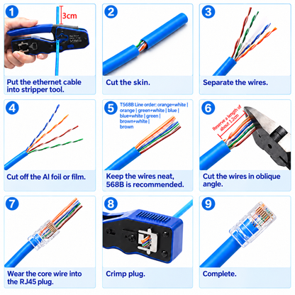 RJ45 Connector CAT6, Cat5E/Cat5 20 Pack
