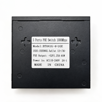 5 Port Smart POE Switch, 10/100/1000, BT04G-4+1GE