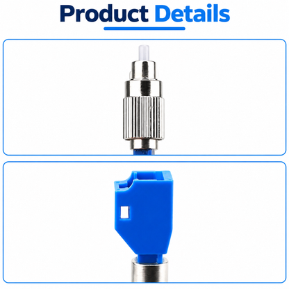 FIBAsource FTTH Optical 2.5mm to 1.25mm FC Male to LC Female Fiber Optic Adapter Coupler