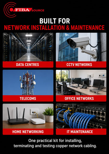 Fibasource 12-in-1 Professional Network Installer Tool Kit