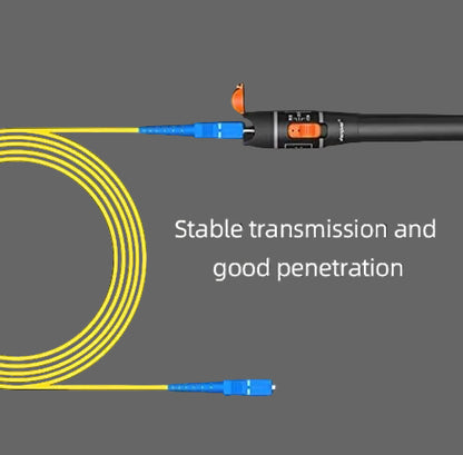 10mW Visual Fault Locator for identifying breaks and bends in fibre optic cables, available at FIBAsource demo