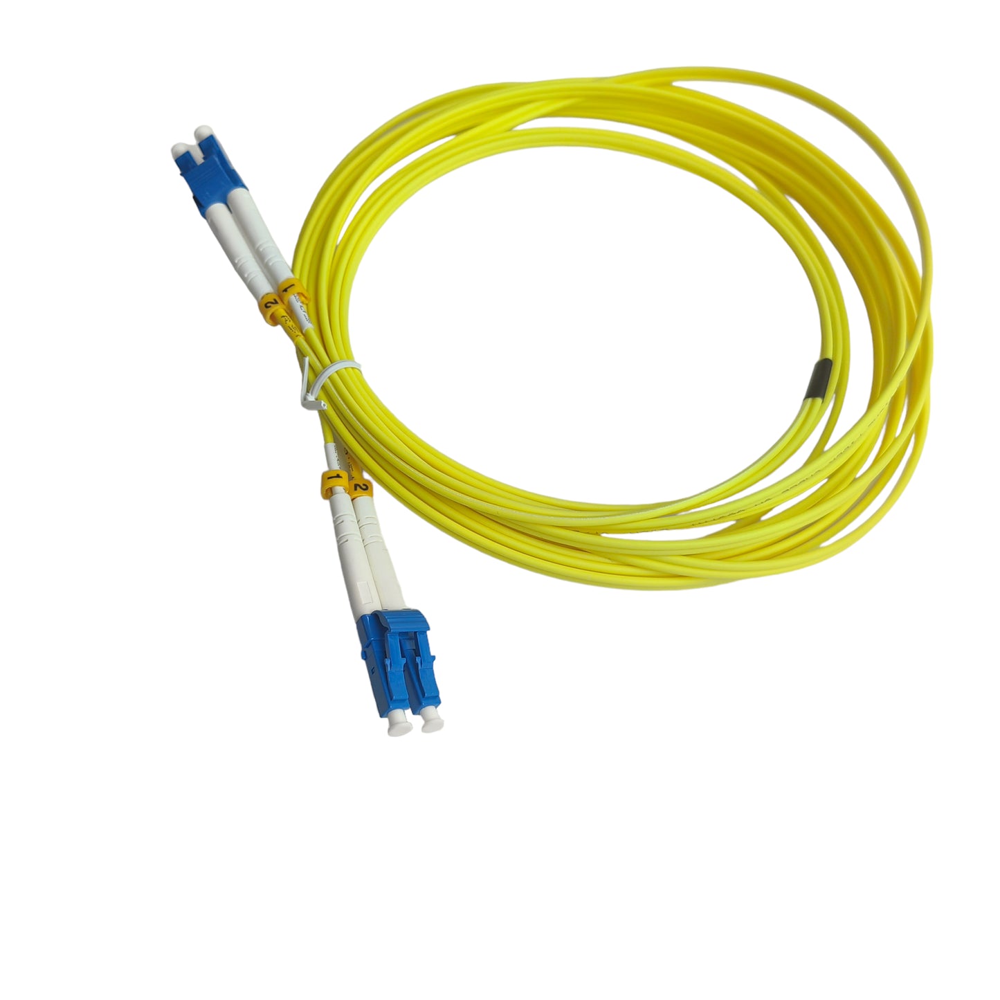 5m lc/upc - lc/upc single mode duplex Fibre Optic Patch Cord for efficient data transmission, available in multiple lengths at FIBAsource