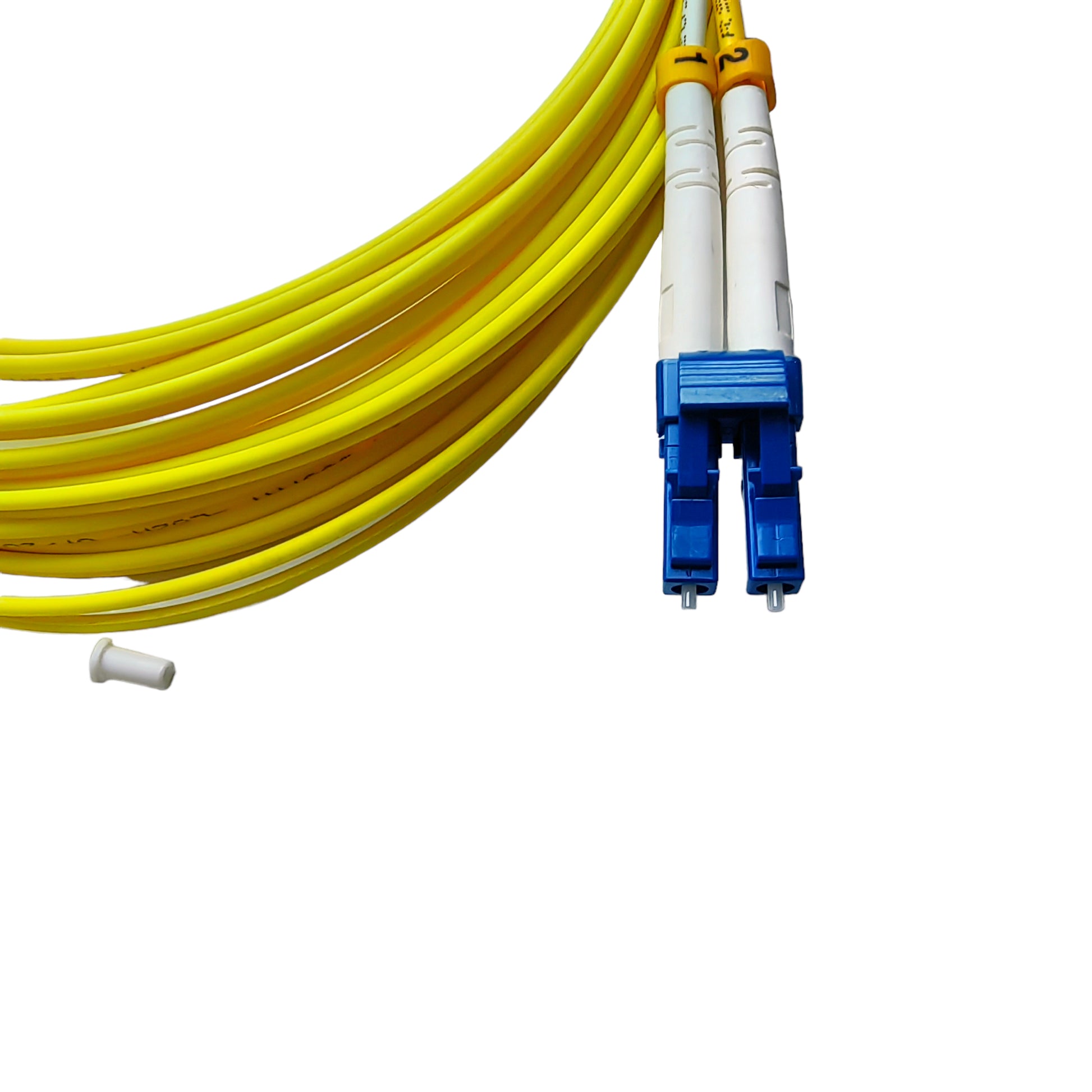 5m lc - lc single mode duplex Fibre Optic Patch Cord for efficient data transmission, available in multiple lengths at FIBAsource