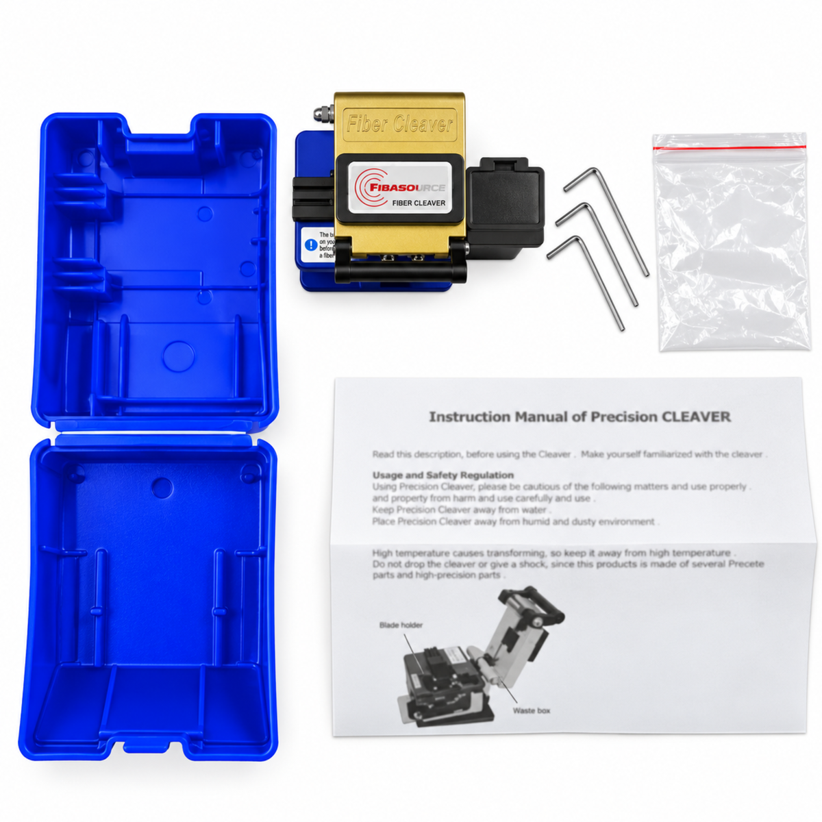 Fibre Optic Cleaver With 2x Options - Catcher and Plastic Protective Case/ Nylon Case
