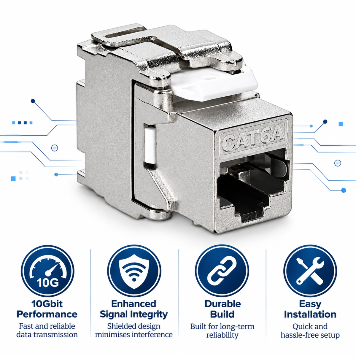CAT6A Shielded Keystone Jacks