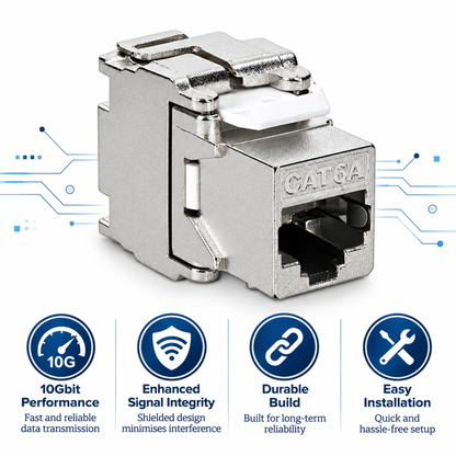 CAT6A Shielded Keystone Jacks