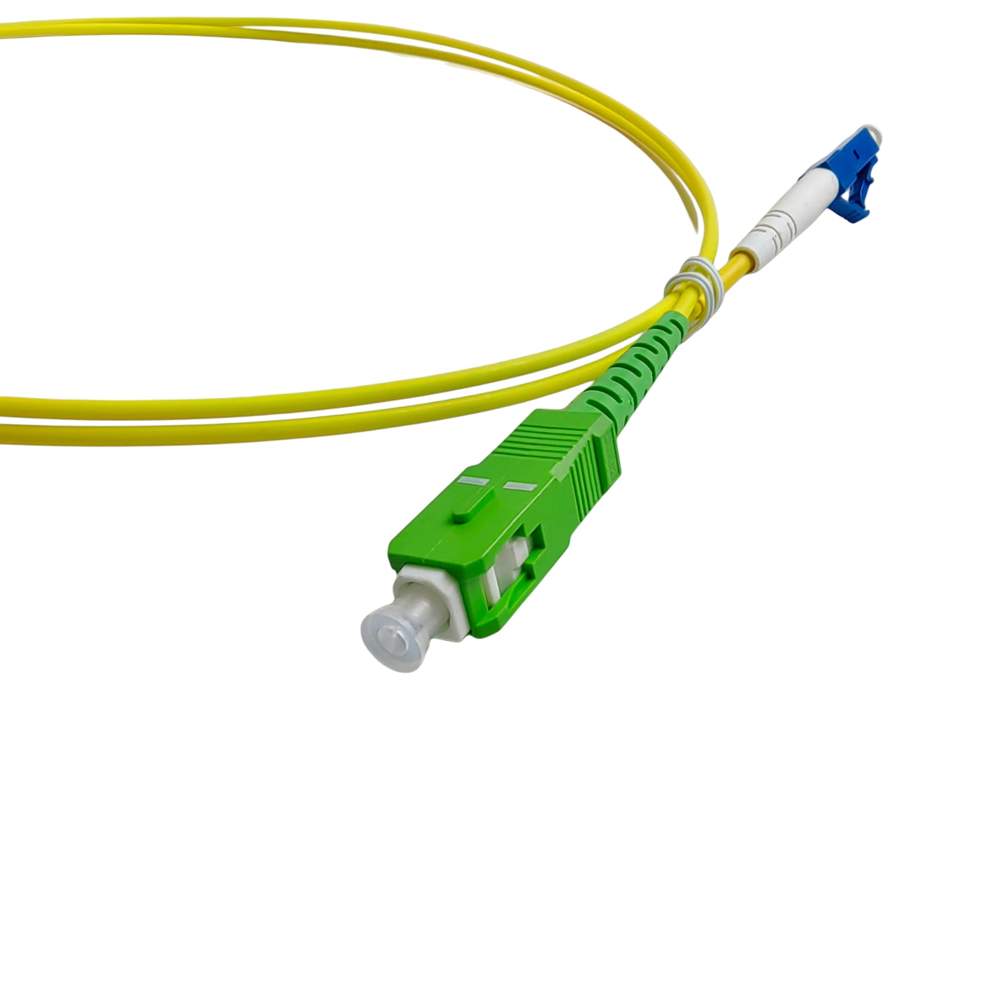 1m sc - lc single mode simplex Fibre Optic Patch Cord for efficient data transmission, available in multiple lengths at FIBAsource