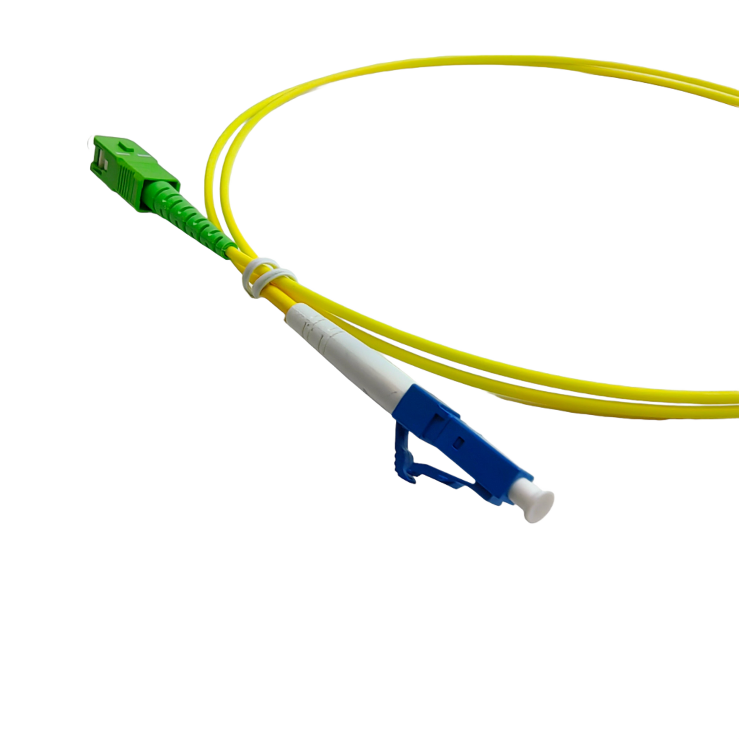 1m sc - lc single mode simplex Fibre Optic Patch Cord for efficient data transmission, available in multiple lengths at FIBAsource