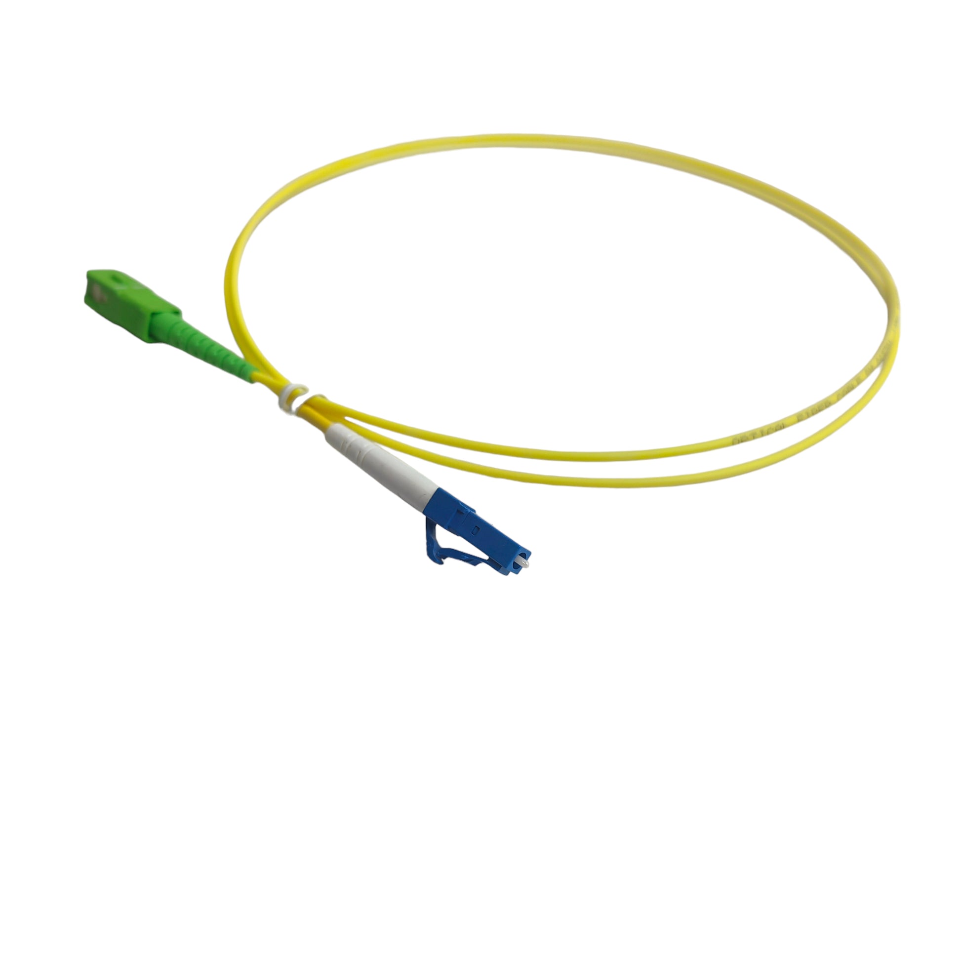 1m sc - lc single mode simplex Fibre Optic Patch Cord for efficient data transmission, available in multiple lengths at FIBAsource