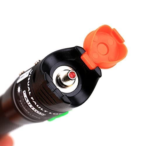 30mW Visual Fault Locator for identifying breaks and bends in fibre optic cables, available at FIBAsource. End view