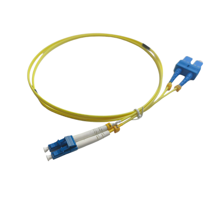 1M Fibre Optic Patch Cable LC/UPC to SC/UPC Singlemode Jumper Duplex 10Gb/Gigabit OS2