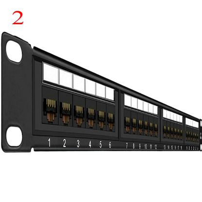 Cat 6 24 Port Patch Panel, 10G Support with Inline Keystone option